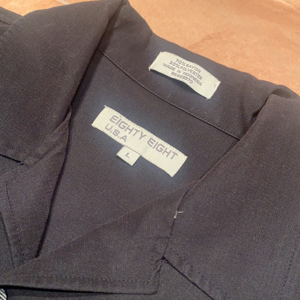 Eighty Eight Vintage Basic Black Short Sleeve But… - image 2